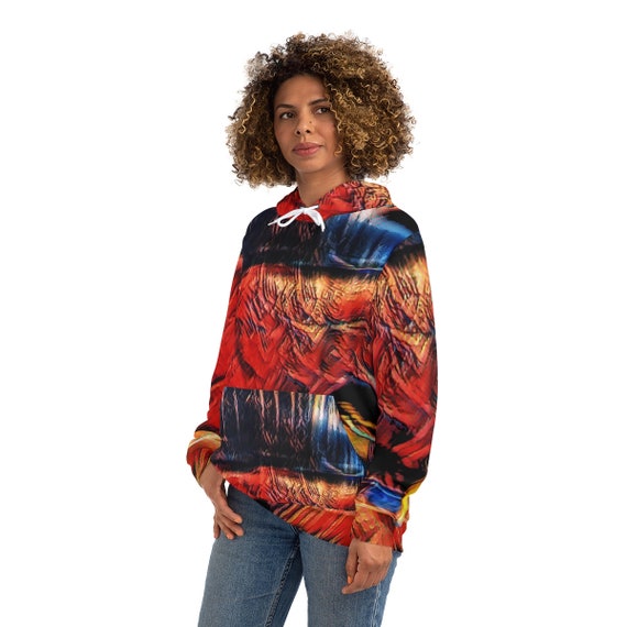UNISEX HOODIE - Colorful Hoodie - Handmade Hoodie - Printed Hoodie - Polyester Hoodie - High Quality Hoodie - Comfort Hoodie