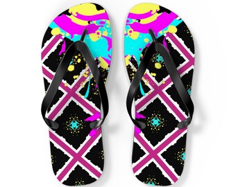 SUMMER FLIP FLOPS, Printed Flip Flops, Eva Sole Flip Flops, Summer Footwear, Aesthetic Colorful High Quality Unisex Flip Flops, Unique Gifts