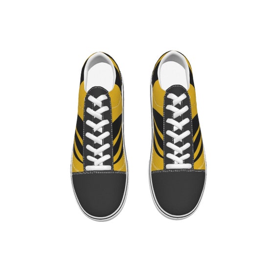 Rebel Yellow Blac Winged Women's Leather stitching canvas shoes