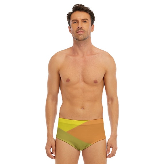 MEN BRIEF SWIMWEAR - Men Swim Brief - Men Triangle Trunks - Men Fun Trunks - Bathing Trunks Men - Swimming Trunks For Men