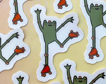 Roller Skating Frog