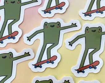 Skateboarding Frog