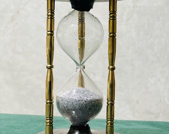 Vintage Messing Sanduhr mit Kompass | Maritime Sanduhr Schreibtisch Dekor Geschenk