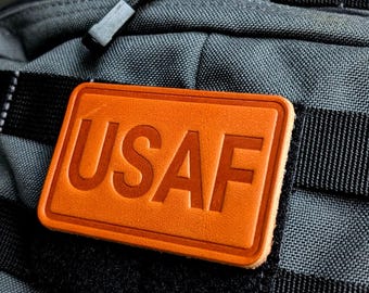 Toppa morale in pelle dell'Aeronautica Militare - Made in USA
