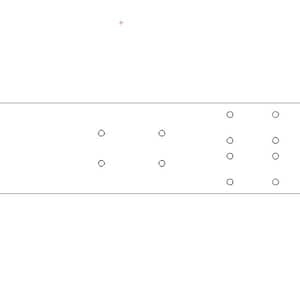 May include: A white metal T-shaped bracket with multiple holes for mounting.