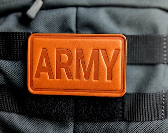 Toppa morale in pelle dell'esercito - Prodotto negli Stati Uniti