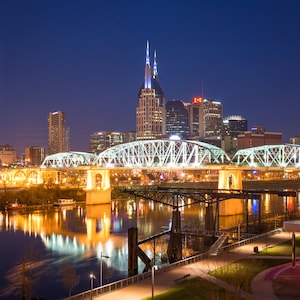 Nashville Skyline Photo - Digital Download