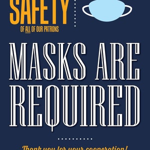 Masks Are Required Digital Download Poster