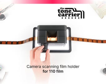 toneCarrier 110 Film Holder for Camera & DSLR Film Scanning. Scan Vintage 110 Format Film with Precision and Ease
