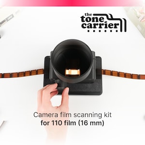 toneCarrier 110 Film Scanning Kit for Camera & DSLR Film Scanning. Includes CS-Lite Adapter and Chimney - Easily Scan 110, 16 mm Film