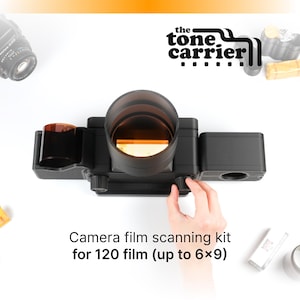 toneCarrier 120 (Mark II) Film Scanning Kit for Camera & DSLR Scanning - Incl. Chimney, Easyloader, and Auto-Spooling Tray, Support for 6x9