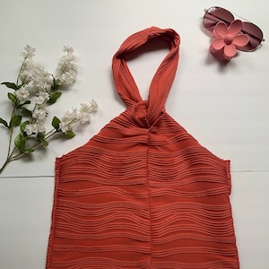Red women’s halter top