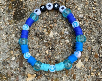 Pulsera Heishi artesanal - Azul