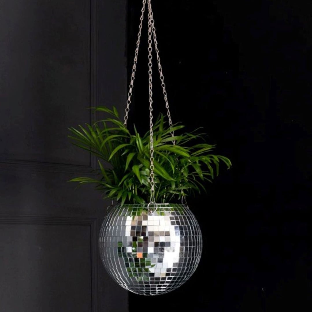 Disco ball planter Disco plant hanger Hanger Disco Planter - Etsy France