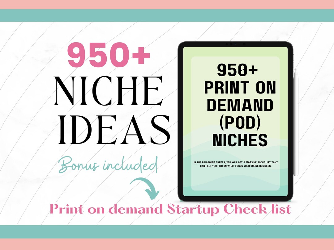 Print on Demand Ideas,pod Niche List, Online Business Ideas, Product Design Idea, POD Niches Etsy