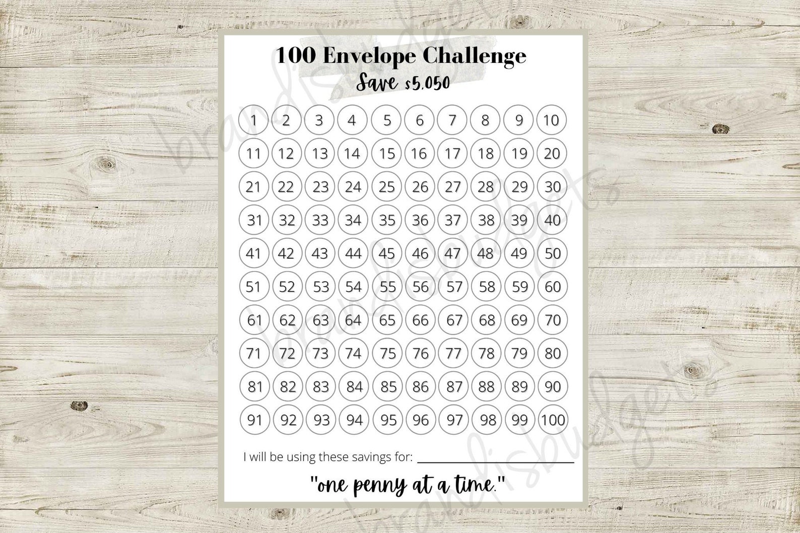100 envelope challenge printable francesco printable