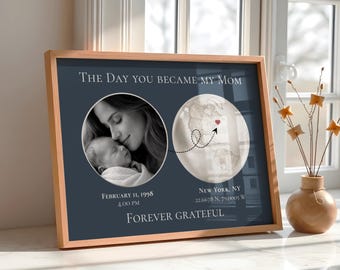 First Mothers Day Gift, Personalized Map Print, Custom Map, Gift for Mom, New Mom Gift, Custom Map Print