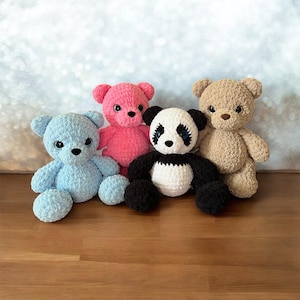 Crochet Teddy Bear Plushie: Handmade Stuffed Animal
