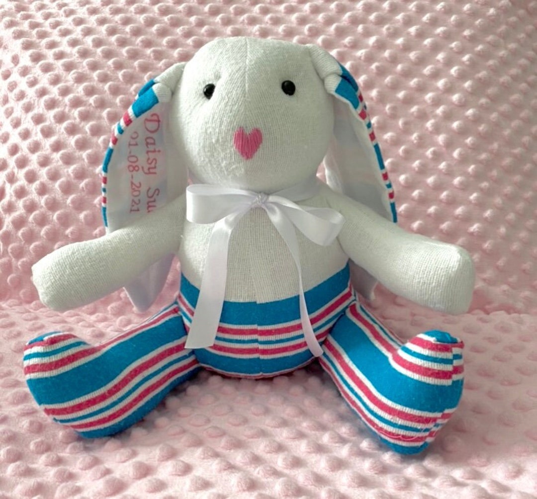 Personalized Handmade Keepsake/memory Bunny Created From Receiving ...