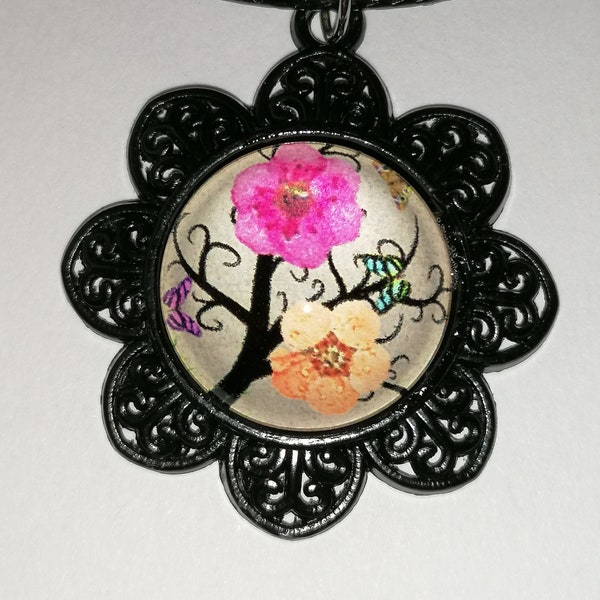 Pendentif fleurs japonaises