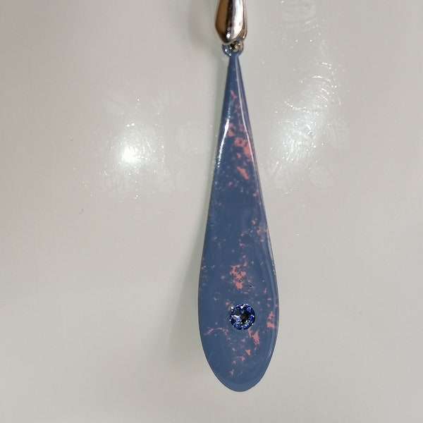 Pendentif bleu rose Swarovski