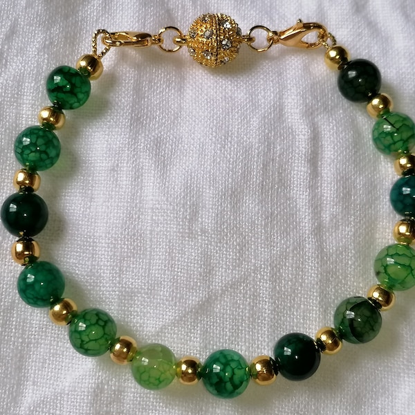 Bracelet Agate verte