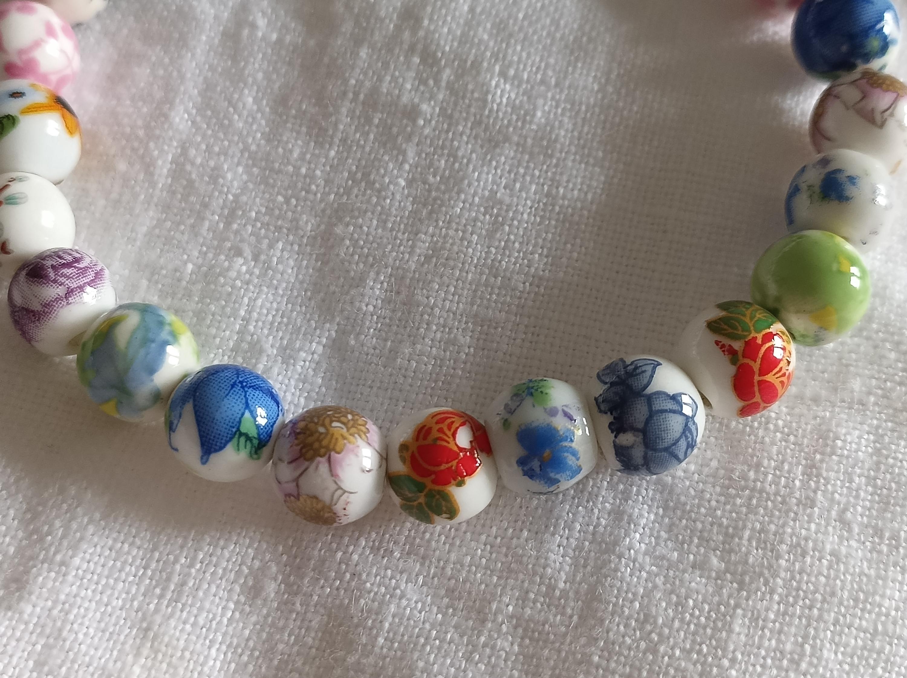 陶器の花のブレスレット - Etsy 日本