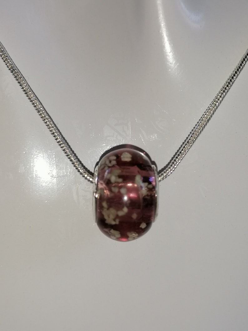 Collier perle violet Murano image 1