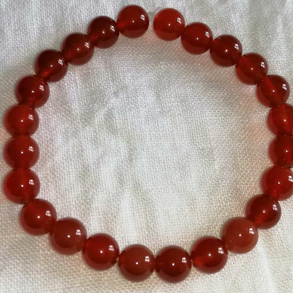 Bracelet Cornaline rouge orangé