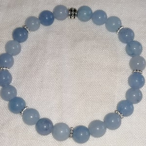 Silbernes Aquamarin-Armband