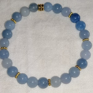 Gold Aquamarin Armband
