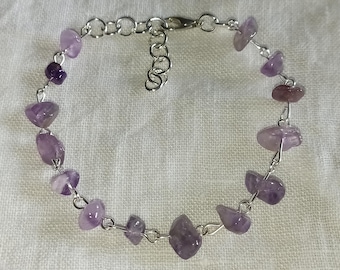 Silver Amethyst Bracelet