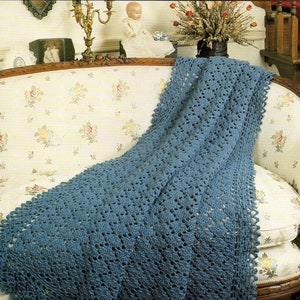 Shells and Lace - Victorian Beauties Afghan Pattern.  Approx. 50&quot; x 72&quot;.  PDF Download.