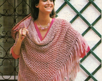 Shawl - Crochet Pattern. - 45" x 77".  PDF Download.