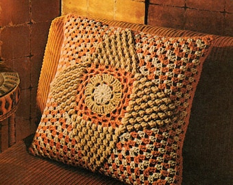 Four Petal Posy - Victorian Touch Pillow Pattern.  Approx: 20" x 20".  PDF Download.