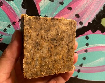 Coffee & thieves oil Goats milk soap