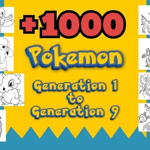 1000 páginas para colorear de Pokémon / Mandalas para colorear / Dibujos para colorear para niños / Dibujos para colorear imprimibles / Dibujos para colorear Pokémon / Pokémon PNG