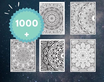 1000 + Mandala Coloring Pages - Full Volume 1