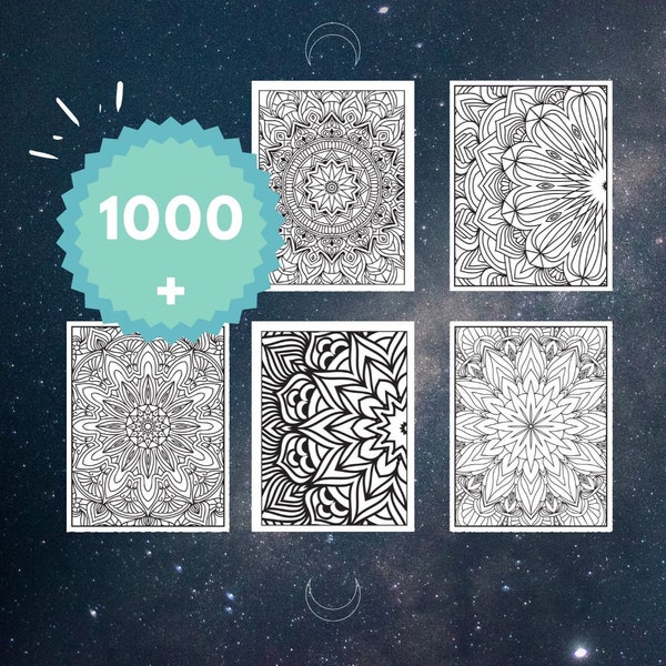 1000 + Mandala Coloring Pages - Full Volume 1