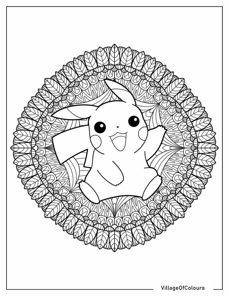 1000 Pokemon Coloring Pages Mandala Color Pages Kid Coloring Pages ...