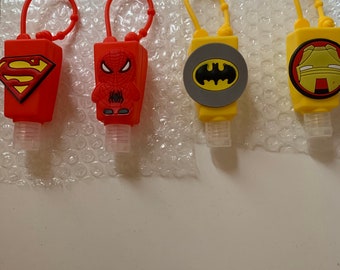 Pack of 4 *SUPERHERO bath and body works silicone holder| Free refillable bottle | *1 free holder per order)