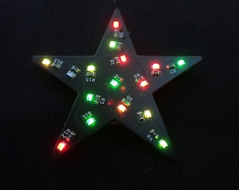 Insignia de estrella navideña con LED intermitente