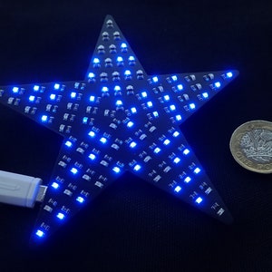 LED flashing Christmas Star. Various Colours.