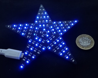 Estrella de Navidad LED intermitente. Varios colores.