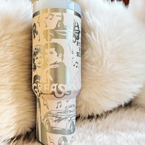 Grease Engraved 40 oz Stanley Tumbler: T-Birds & Pink Ladies
