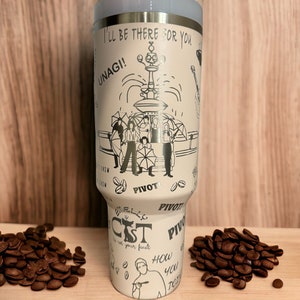 Friends Engraved 40 oz Stanley Tumbler, Birthday Gift for Wife, Friends Tumbler,  Friends Merch, Friends Gift