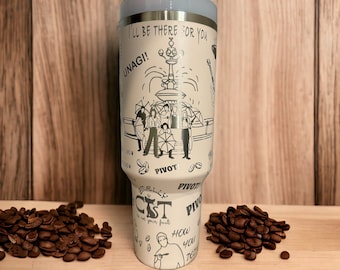 Vaso Stanley de 40 oz con grabado de Friends: regalo para programa de televisión de comedia