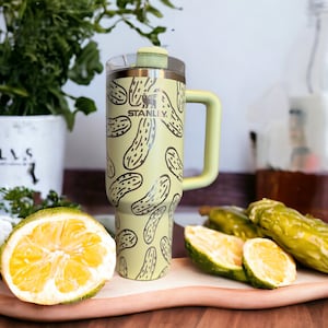 Pickle 40 oz Stanley Tumbler - Pickle Stanley Tumbler - Dill Pickle Stanley - Birthday Gift for Wife - Gift for Husband - Pickle Lover