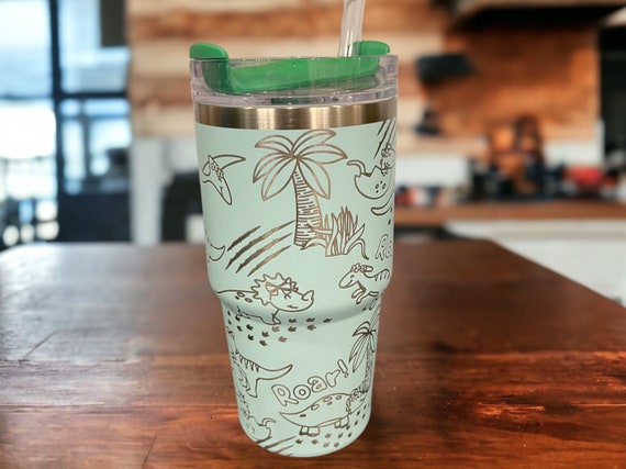 Dinosaur Engraved Stanley 20 Oz Tumbler - Jurassic Design - Etsy