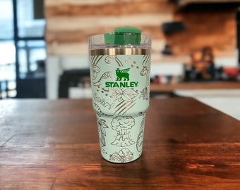 Vaso Stanley de 20 oz con grabado de dinosaurio - Diseño Jurásico